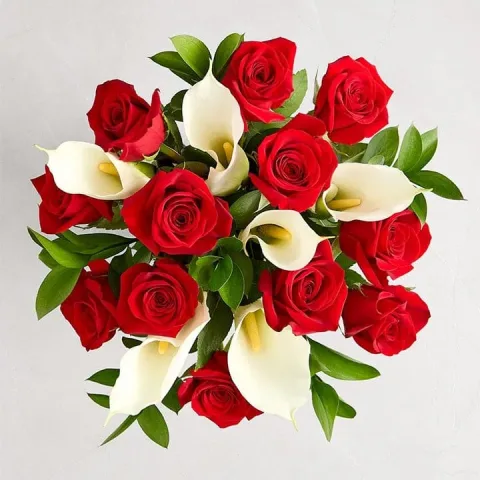 Ramo de Rosas rojas y Cartuchos